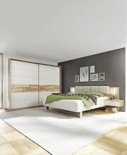 Bett >Carlynn< in Champagner - 306x100x208.2cm (BxHxT)