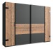 Dreh-/Schwebetürenschrank >Stockholm I< (B/H/T: 272x210x65 cm) in braun
