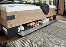 Bett >Stockholm I< (B/H/T: 169x96x210 cm) in braun...