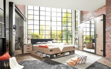 Nachtschrank >Stockholm I< (B/H/T: 52x58x38 cm) in braun - 52x58x38cm (BxHxT)