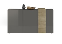 Highboard >POSITANO< (B/H/T: 181x94x44 cm) in dunkelgrau - 181x94x44 (BxHxT)