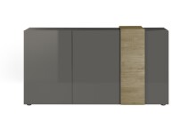 Highboard >POSITANO< (B/H/T: 181x94x44 cm) in dunkelgrau - 181x94x44 (BxHxT)