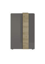 Highboard >POSITANO< (B/H/T: 78x116x44 cm) in dunkelgrau - 78x116x44 (BxHxT)