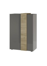 Highboard >POSITANO< (B/H/T: 78x116x44 cm) in dunkelgrau - 78x116x44 (BxHxT)