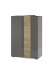 Highboard >POSITANO< (B/H/T: 78x116x44 cm) in dunkelgrau - 78x116x44 (BxHxT)