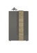 Highboard >POSITANO< (B/H/T: 78x116x44 cm) in dunkelgrau - 78x116x44 (BxHxT)