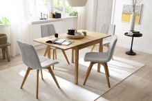 Esstisch >Becan< in Wildeiche aus Massivholz - 80x76x80cm (BxHxT)