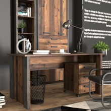 Regalwagen >Celon< in Old Wood Vintage - 40x56.4x41.6cm (BxHxT)