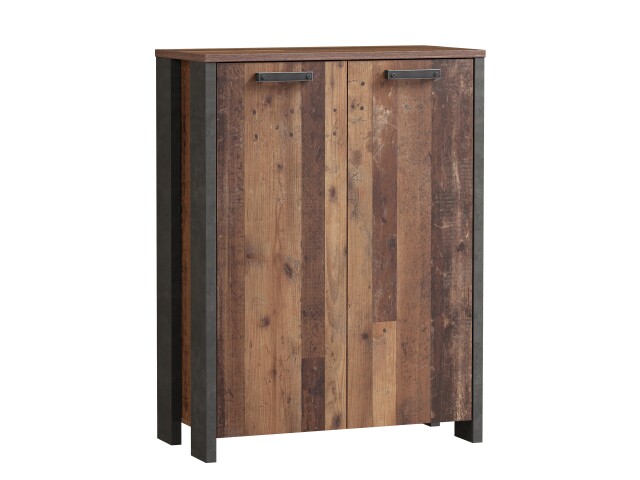 Aktenschrank >Celon< in Old Wood Vintage - 86x115x41.6cm (BxHxT)