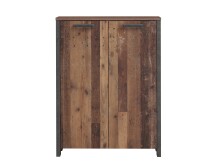 Aktenschrank >Celon< in Old Wood Vintage - 86x115x41.6cm (BxHxT)