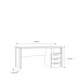 Computertisch >Celon< in Old Wood Vintage - 160x73.5x69.6cm (BxHxT)