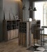 Bartisch >Celon< in Old Wood Vintage - 151.5x118.3x47.4cm (BxHxT)