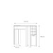 Bartisch >Celon< in Old Wood Vintage - 151.5x118.3x47.4cm (BxHxT)