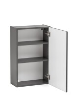Hängeschrank >Villach< (B/H/T: 40x64x20 cm) in matt grau - 40x64x20 (BxHxT)