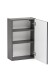 Hängeschrank >Villach< (B/H/T: 40x64x20 cm) in matt grau - 40x64x20 (BxHxT)