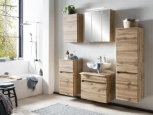 Waschbeckenunterschrank >Villach< (B/H/T: 40x79x35 cm) in wotaneiche aus MDF