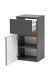 Waschbeckenunterschrank >Villach< (B/H/T: 40x79x35 cm) in matt grau aus MDF