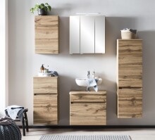Midischrank >Villach< (B/H/T: 40x130x35 cm) in wotaneiche - 40x130x35 (BxHxT)