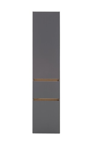 Seitenschrank >Villach< (B/H/T: 40x180x35 cm) in matt grau - 40x180x35 (BxHxT)