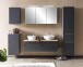 Seitenschrank >Villach< (B/H/T: 40x180x35 cm) in matt grau - 40x180x35 (BxHxT)