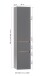 Seitenschrank >Villach< (B/H/T: 40x180x35 cm) in matt grau - 40x180x35 (BxHxT)