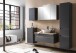 Seitenschrank >Villach< (B/H/T: 40x180x35 cm) in matt grau - 40x180x35 (BxHxT)