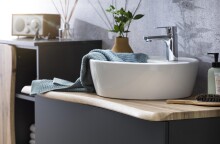 Waschtisch-Set >Villach< (B/H/T: 100x41x47 cm) in matt grau - 100x41x47 (BxHxT)