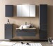 Waschtisch-Set >Villach< (B/H/T: 100x41x47 cm) in matt grau - 100x41x47 (BxHxT)