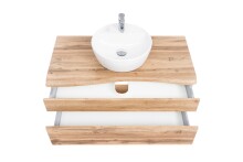 Waschtisch-Set >Villach< (B/H/T: 100x200x47 cm) in wotaneiche aus MDF