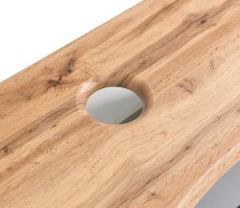 Waschtisch-Set >Villach< (B/H/T: 100x200x47 cm) in wotaneiche aus MDF