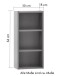 Hängeregal >Kaprun< (B/H/T: 30x64x18 cm) in graphit - 30x64x18cm (BxHxT)