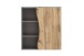 Hängeschrank >Kaprun< (B/H/T: 60x64x20 cm) in graphit aus MDF - 60x64x20 (BxHxT)