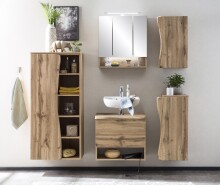 Waschbeckenunterschrank >Kaprun< (B/H/T: 37x79x35 cm) in wotaneiche aus MDF