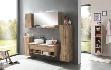 Waschbeckenunterschrank >Kaprun< (B/H/T: 37x79x35 cm) in wotaneiche aus MDF