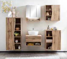 Waschbeckenunterschrank >Kaprun< (B/H/T: 60x79x35 cm) in wotaneiche aus MDF