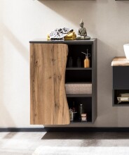 Waschbeckenunterschrank >Kaprun< (B/H/T: 60x79x35 cm) in graphit aus MDF