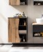 Waschbeckenunterschrank >Kaprun< (B/H/T: 60x79x35 cm) in graphit aus MDF