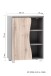 Waschbeckenunterschrank >Kaprun< (B/H/T: 60x79x35 cm) in graphit aus MDF