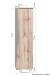 Midischrank >Kaprun< (B/H/T: 37x130x35 cm) in wotaneiche - 37x130x35 (BxHxT)