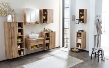 Midischrank >Kaprun< (B/H/T: 60x130x35 cm) in wotaneiche - 60x130x35 (BxHxT)