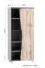 Midischrank >Kaprun< (B/H/T: 60x130x35 cm) in wotaneiche - 60x130x35 (BxHxT)