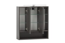 Badezimmerspiegelschrank >Kaprun< (B/H/T: 60x64x20 cm) in graphit