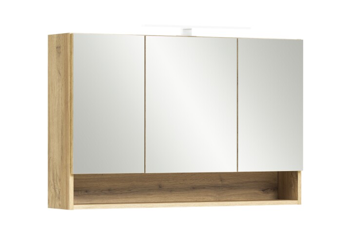 Badezimmerspiegelschrank >Kaprun< (B/H/T: 100x64x20 cm) in wotaneiche