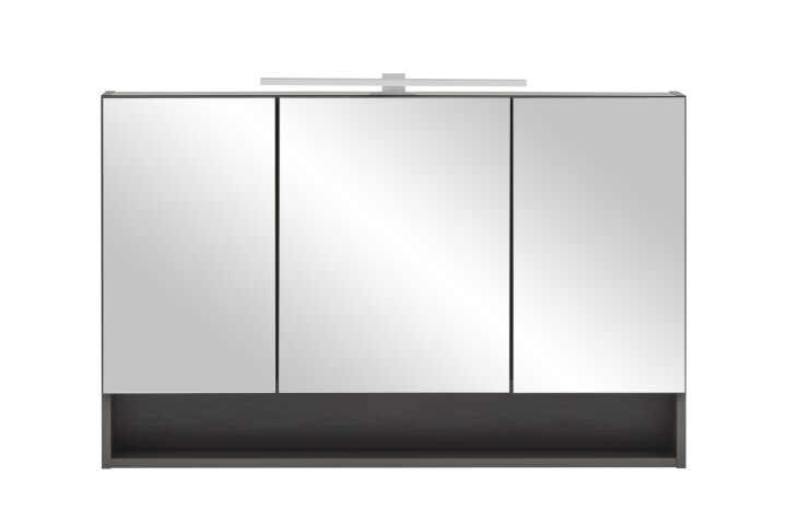 Badezimmerspiegelschrank >Kaprun< (B/H/T: 100x64x20 cm) in graphit