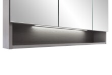 Badezimmerspiegelschrank >Kaprun< (B/H/T: 100x64x20 cm) in graphit