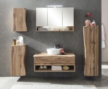 Waschtisch-Set >Kaprun< (B/H/T: 101x55x47 cm) in wotaneiche - 101x55x47 (BxHxT)