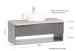 Waschtisch-Set >Kaprun< (B/H/T: 101x55x47 cm) in wotaneiche - 101x55x47 (BxHxT)
