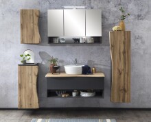 Waschtisch-Set >Kaprun< (B/H/T: 101x55x47 cm) in graphit - 101x55x47 (BxHxT)