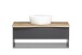Waschtisch-Set >Kaprun< (B/H/T: 101x55x47 cm) in graphit - 101x55x47 (BxHxT)