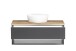 Waschtisch-Set >Kaprun< (B/H/T: 101x55x47 cm) in graphit - 101x55x47 (BxHxT)